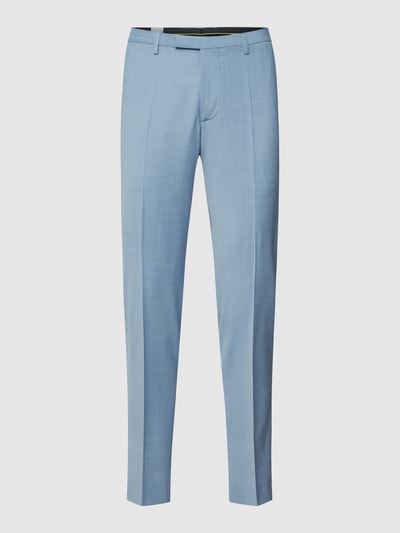 Cinque Slim fit pantalon met persplooien, model 'Monopoli' Lichtblauw - 2