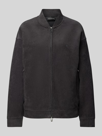 Emporio Armani Sweatjacke mit Stehkragen Anthrazit 2