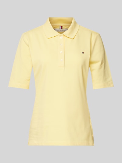 Tommy Hilfiger Regular fit poloshirt met logostitching, model '1985' Geel - 2