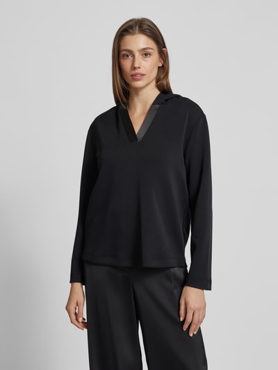 s.Oliver BLACK LABEL Loose Fit Kapuzenshirt mit Satin-Details Black 4