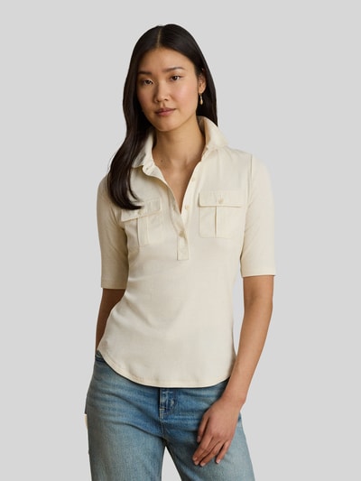 Lauren Ralph Lauren Slim Fit T-Shirt aus Baumwoll-Mix Modell 'HAIDELLE' Sand 4