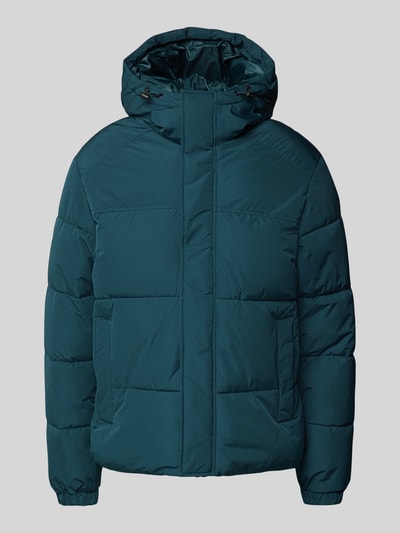 Jack & Jones Kurtka pikowana z kapturem model ‘BRADLEY’ Petrol 2