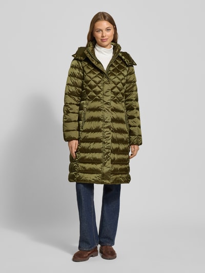 JOOP! Gewatteerde lange jas met ritszakken, model 'CONSTANZE' Donkergroen - 4