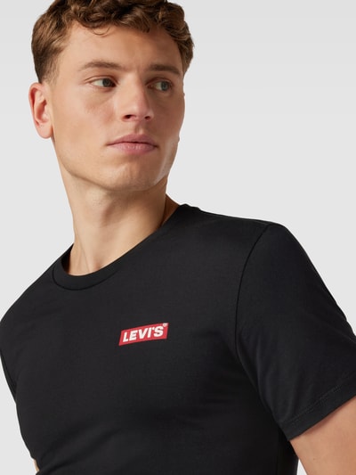 Levi's® T-Shirt mit Label-Print im 2er-Pack Black 3