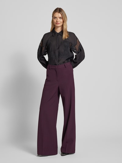 Copenhagen Muse Relaxed fit blouse met platte kraag, model 'MOLLY' Zwart - 1