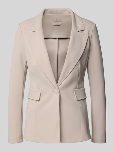 Produktfoto, Blazer mit Reverskragen van Rinascimento, beige, elastische materiaalmix, getailleerd, knoopsluiting, klepzakken, ruglengte maat S 63 cm