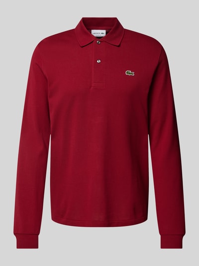 Lacoste Koszulka polo o kroju classic fit z długim rękawem Bordowy 2