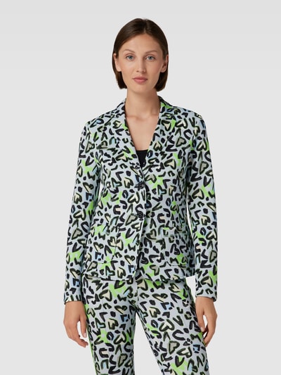 Marc Cain Blazer met all-over motief Lichtblauw - 4