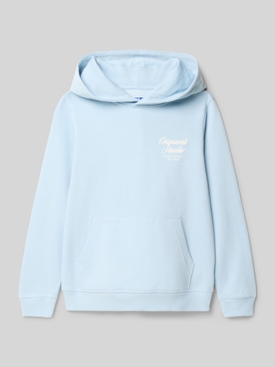 Jack & Jones Hoodie mit Label-Print und Känguru-Tasche Bleu 1