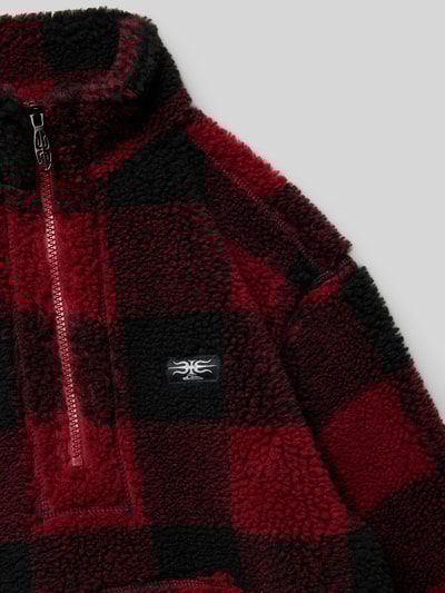 Quiksilver Oversized Sweatshirt mit Känguru-Tasche Modell 'Mercury' Dunkelrot 2