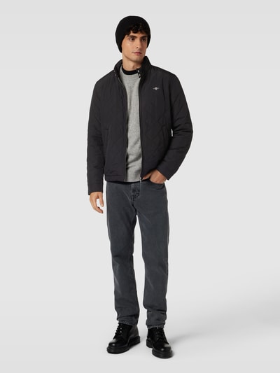 Gant Gewatteerd jack met labelstitching, model 'WINDCHEATER' Zwart - 1