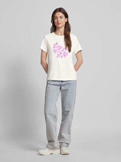 Tom Tailor T-Shirt mit floralem Print Offwhite 1