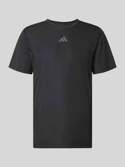 Produktfoto, Regular Fit Sport T-Shirt mit Label Print von adidas Training, Optik: Unifarben, Passform: Regular-Fit, Rundhals, Kurzarm, Materialverarbeitung: Stretch-Webstruktur, Label-Print, ADISTRONG, CLIMACOOL und FORMOTION Technologie, Herren T-Shirt.