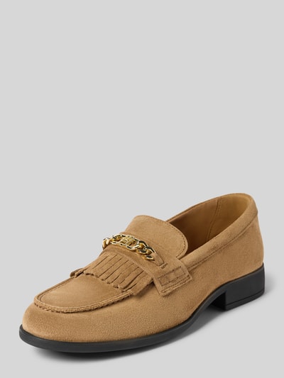 Tommy Hilfiger Kapcie z zamszu Beżowy 1