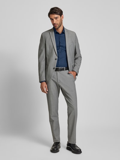 Jake*s Slim Fit Business-Hemd mit Kentkragen Petrol 1