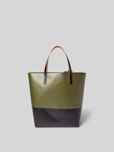 Marni Tote Bag mit Label-Details Oliv 4