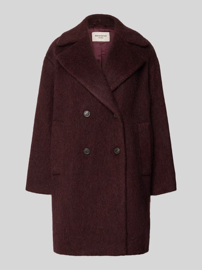 Weekend Max Mara Wollmantel aus Alpaka Mohair Modell 'WKDACCENTO' Bordeaux 1