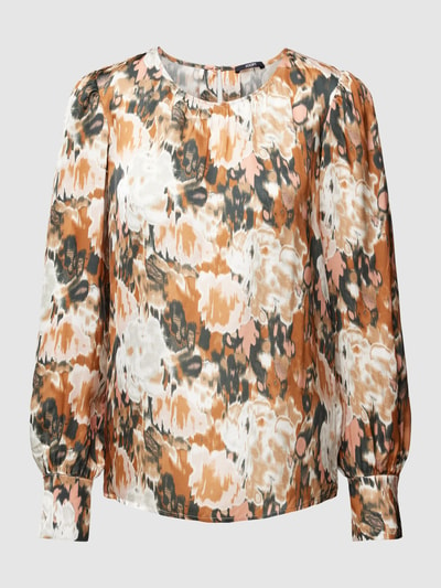 JOOP! Blouse van viscose met all-over motief Camel - 2