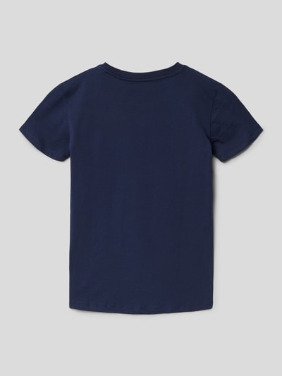 Pepe Jeans T-Shirt mit Label-Print Modell 'ART' Marineblau 3