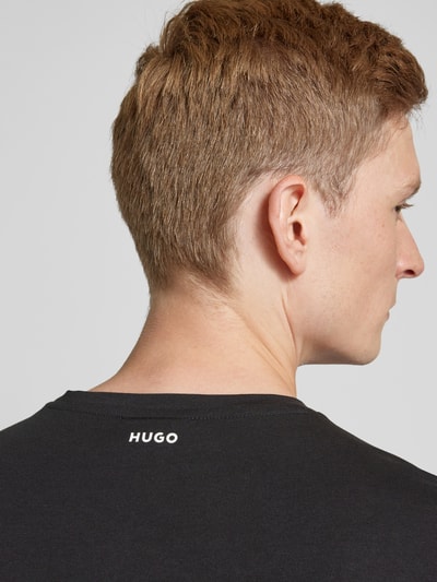 HUGO T-Shirt in unifarbenem Design Hellgrau 3