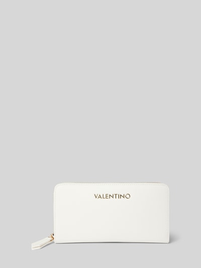 VALENTINO BAGS Portemonnaie mit Label-Applikation Modell 'ZERO RE' Weiss 1