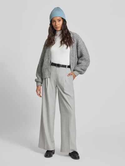 Someday Stoffhose mit Bundfalten Modell 'Catsby' Mittelgrau Melange 1