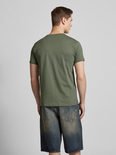 Alpha Industries T-shirt z nadrukiem z logo model ‘BASIC’ Zielony 5