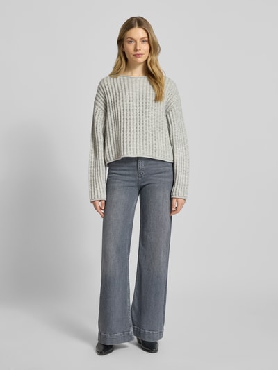 Drykorn Gebreide pullover met ronde hals, model 'IMENY' Lichtgrijs gemêleerd - 1