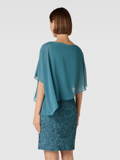 Christian Berg Cocktail Cocktailkleid mit Cape Smaragd Melange 5