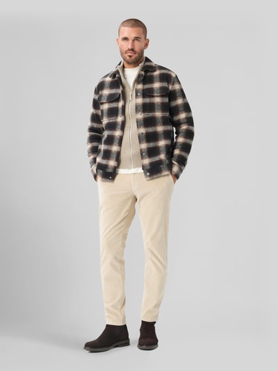 Brax Hemdjacke mit Label-Patch Modell 'Santiago' Mittelbraun 1