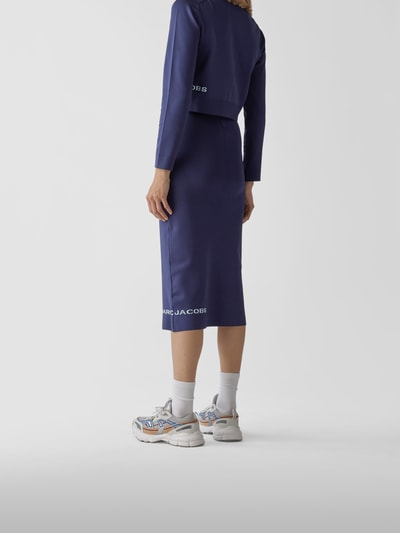 Marc Jacobs Midirock mit Label-Print Dunkelblau 5