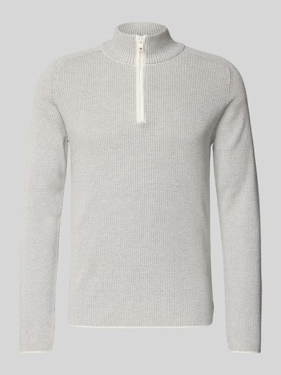 Cinque Gebreide pullover met geribde opstaande kraag, model 'FALCINO' Offwhite - 2