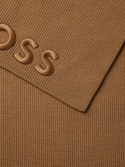 BOSS Beanie mit Label-Detail Modell 'Zuria' Camel 3