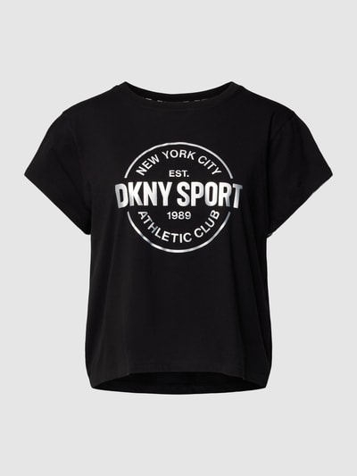 DKNY PERFORMANCE T-shirt z okrągłym dekoltem Czarny 2