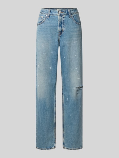 Produktfoto, Loose Fit Jeans aus reiner Baumwolle von Levi's® 300, denim, jasnoniebieskie, 5 kieszeni, aplikacja z metką, zapięcie na guzik i ukryty zamek błyskawiczny, splot twill