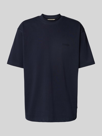 WOODBIRD T-Shirt mit Label-Stitching Modell 'Baine' Marine 2