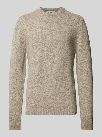 Scotch & Soda Sweter z dzianiny z efektem melanżu Beżowy 2