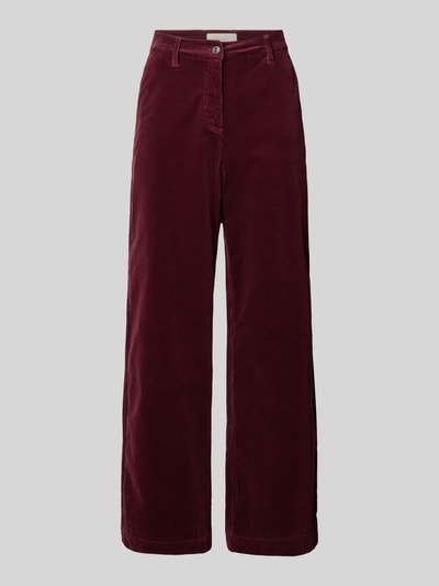 FREE/QUENT Corduroy broek met wijde pijpen, model 'Cordy' Bordeaux - 2
