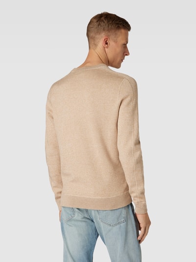 BOSS Gebreide pullover met ronde hals, model 'Onore' Beige - 5