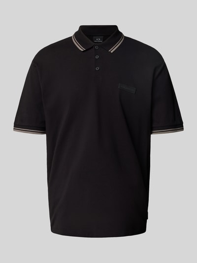 ARMANI EXCHANGE Regular fit poloshirt met knoopsluiting Zwart - 2