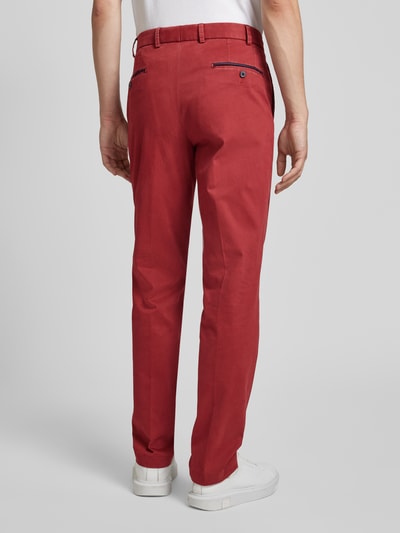 Hiltl Slim Fit Chino mit Bügelfalten Modell 'PEAKER' Rot 5