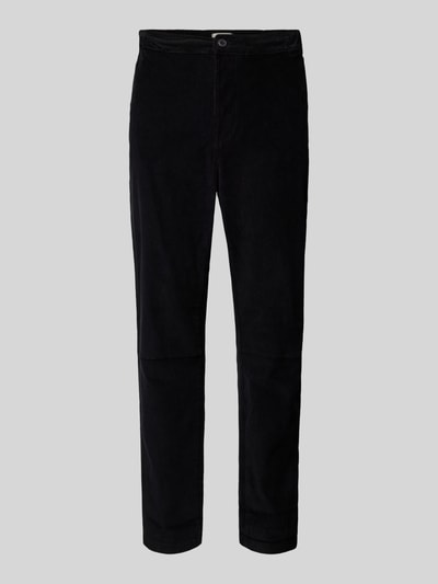 Blend Regular fit broek van corduroy Zwart - 1