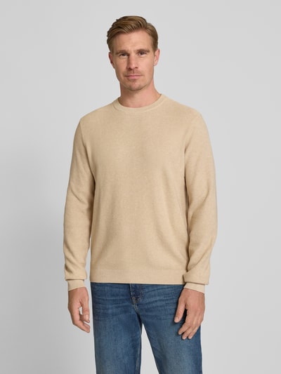 MCNEAL Strickpullover mit gerippten Abschlüssen Sand Melange 4