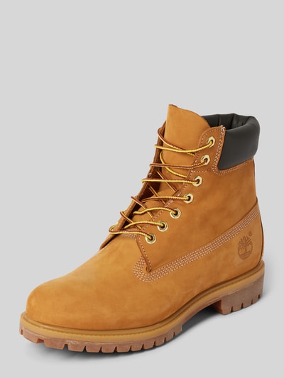 Timberland Schnürboots aus Leder mit Logo-Prägung Sand 1