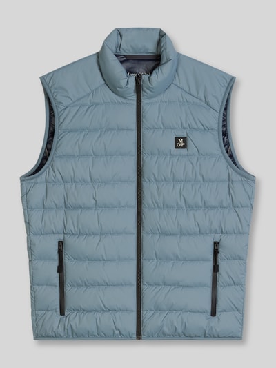 Marc O'Polo Regular Fit Weste mit Logo-Patch Hellblau 2