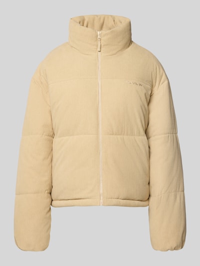 Review Kurtka pikowana o kroju regular fit z imitacji sztruksu Beżowy 2