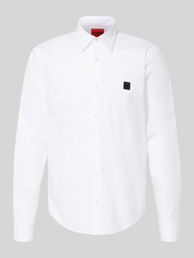 HUGO Freizeithemd mit Knopfleiste Modell 'Ermo' Weiss 2