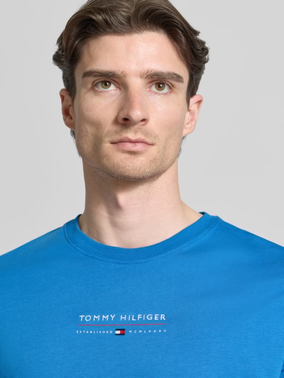 Tommy Hilfiger t-shirt o kroju regular fit z czystej bawełny Królewski niebieski 3