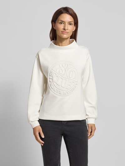 monari Sweatshirt mit Strukturmuster Offwhite 4