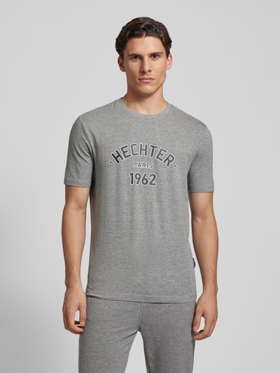 HECHTER PARIS T-Shirt mit Label-Print Hellgrau 4